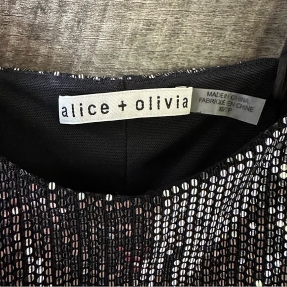 Alice + Olivia Emilia Spaghetti Strap Bodysuit in Black XS - Picture 6 of 8